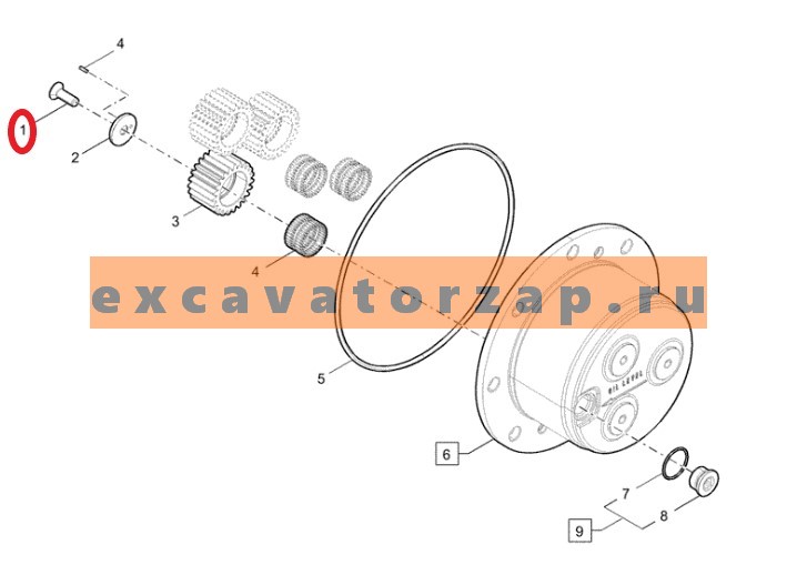 Болт 84273746 сателлита моста экскаватора погрузчика CASE 570, Fiat-Hitachi